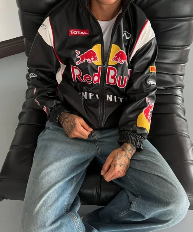 Campera cuero Red Bull