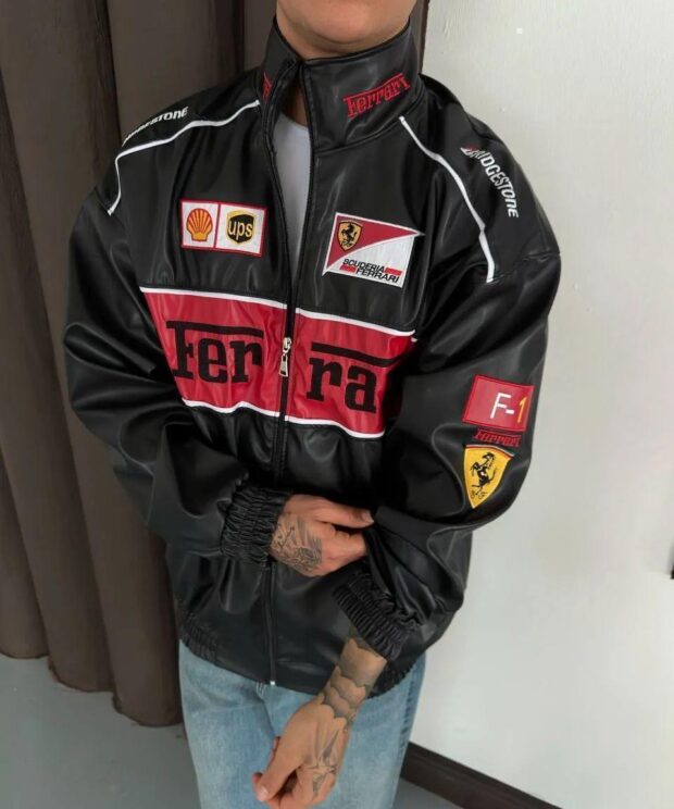 Campera cuero Ferrari
