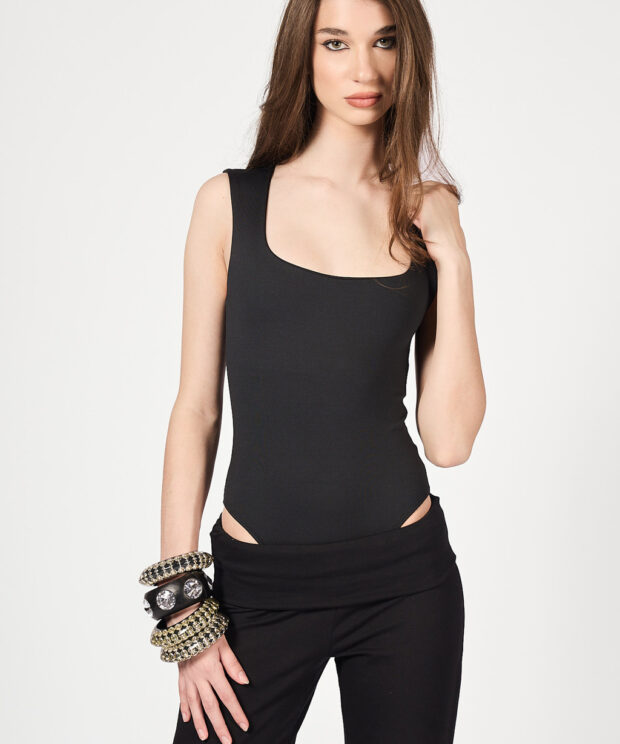 Body Vine Top White Black